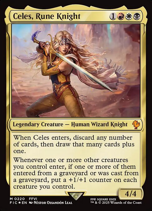 JP Celes, Rune Knight - 220 (Foil) Near Mint_Foil