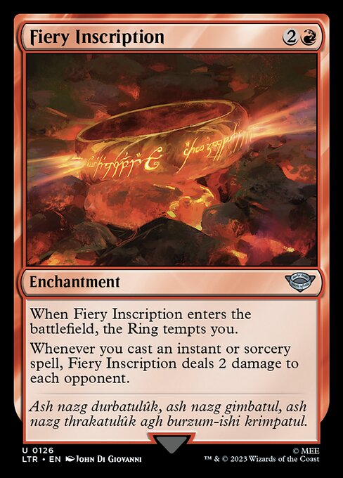 Fiery Inscription - 126 (Normal) Near Mint_Non-Foil