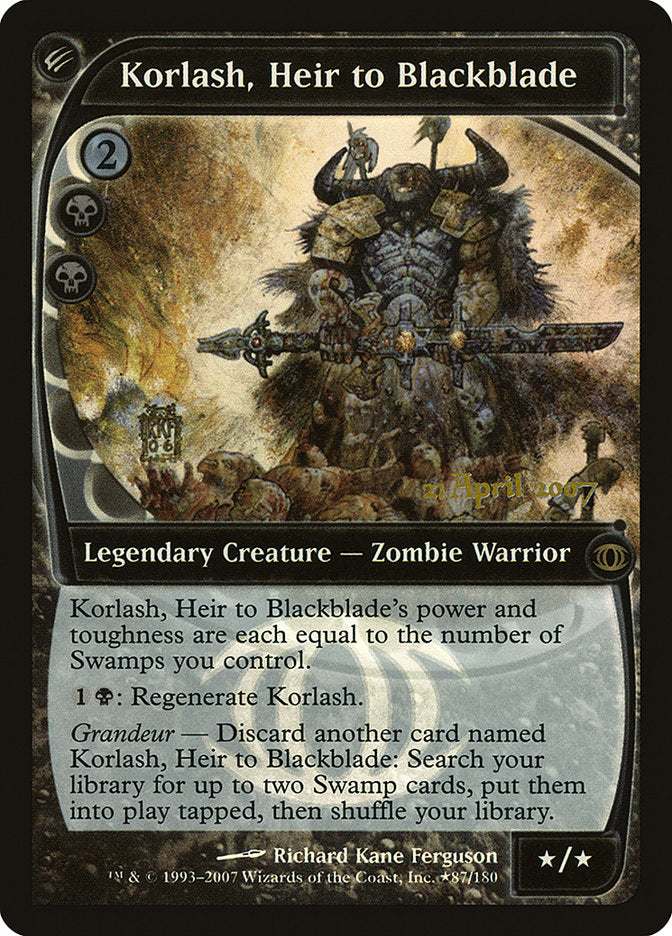 Korlash, Heir to Blackblade - 87★ (Foil)
