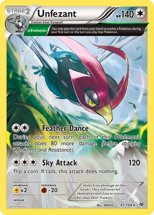 Unfezant (81 Delta) - 81/108 (Reverse Holo)