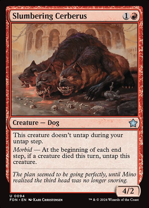 Slumbering Cerberus (Non Foil) near_mint