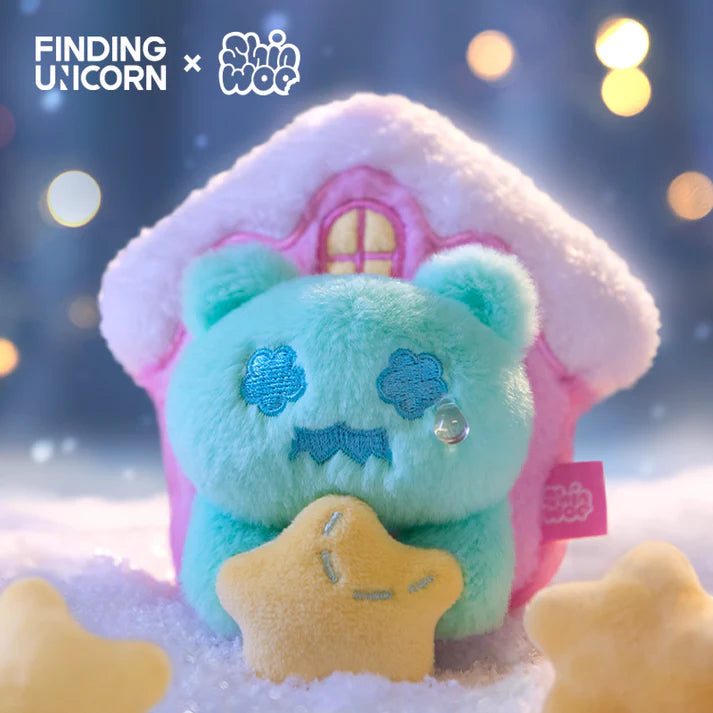 Finding Unicorn Shinwoo Cold Hugs blind box packaging  
Shinwoo Cold Hugs figure lineup  
Finding Unicorn blind box collectible figure  
Shinwoo Cold Hugs display sample
