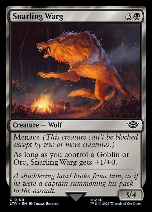 Snarling Warg - 109 (Normal) Near Mint_Non-Foil
