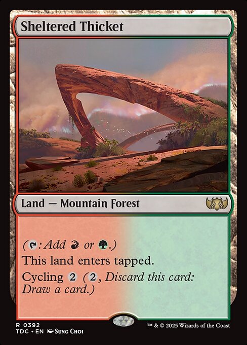 Sheltered Thicket TDC #392 Non-Foil