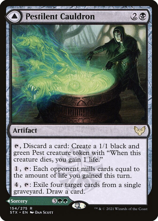 Pestilent Cauldron // Restorative Burst - 154 (Foil)