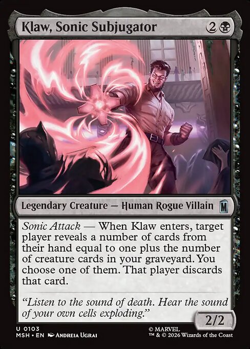 Klaw, Sonic Subjugator - 103 (Foil)