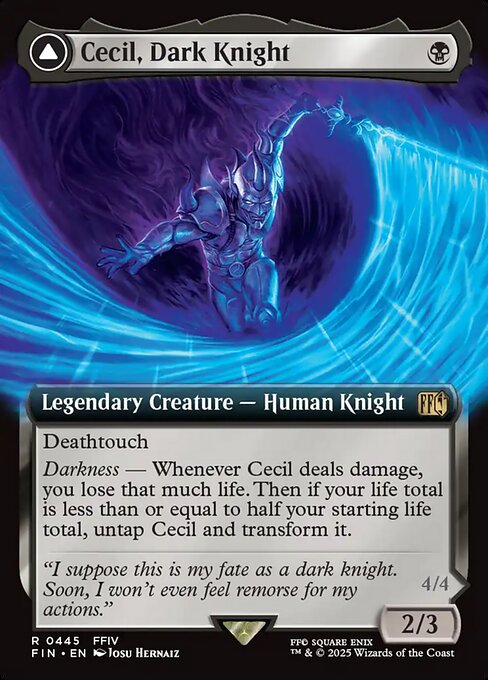 Cecil, Dark Knight // Cecil, Redeemed Paladin - 445 (Foil) Near Mint_Foil