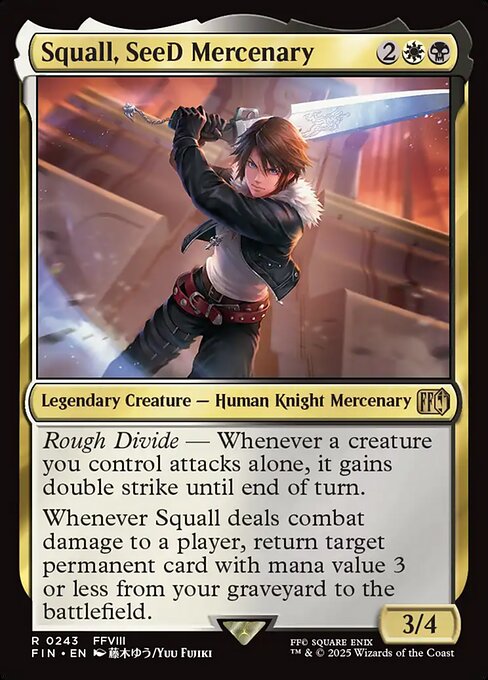 JP Squall, SeeD Mercenary - 243 (Foil) Near Mint_Foil