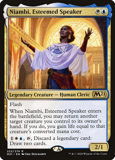 Niambi, Esteemed Speaker - 222 (Foil) Near Mint_Foil