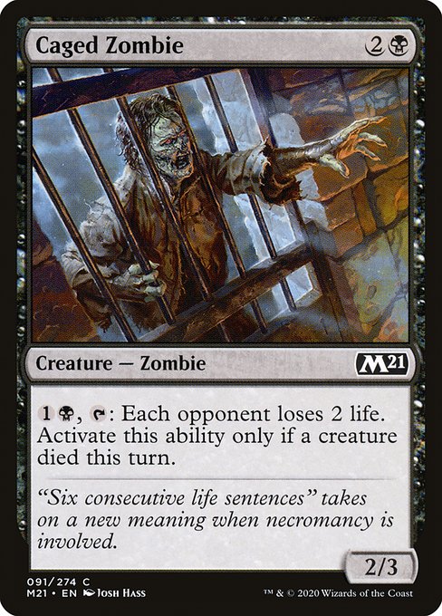 Caged Zombie - 91 (Foil) Near Mint_Foil