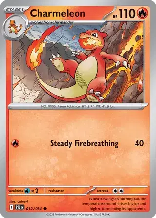 Charmeleon - 012/094 (Reverse Holo)