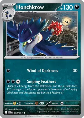 Honchkrow - 058/094 (Reverse Holo)