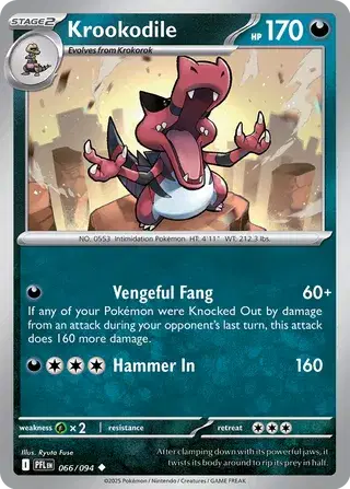 Krookodile - 066/094 (Reverse Holo)