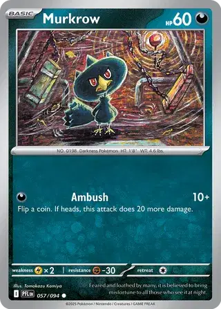 Murkrow - 057/094 (Reverse Holo)