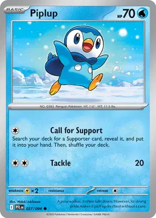 Piplup - 027/094 (Reverse Holo)