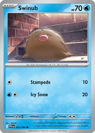 Swinub - 023/094 (Reverse Holo)